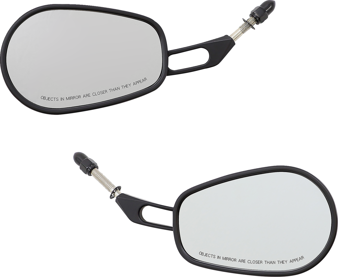 Mirror - Thru-Mount - Side View - Oval - Black - Image 3
