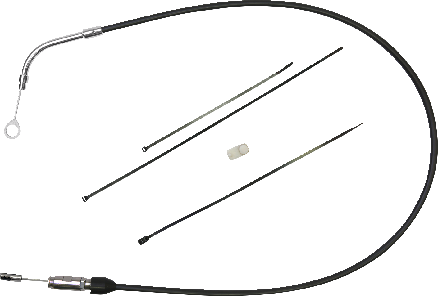 Quick Connect Clutch Cable - Upper - 39" - Black/Chrome