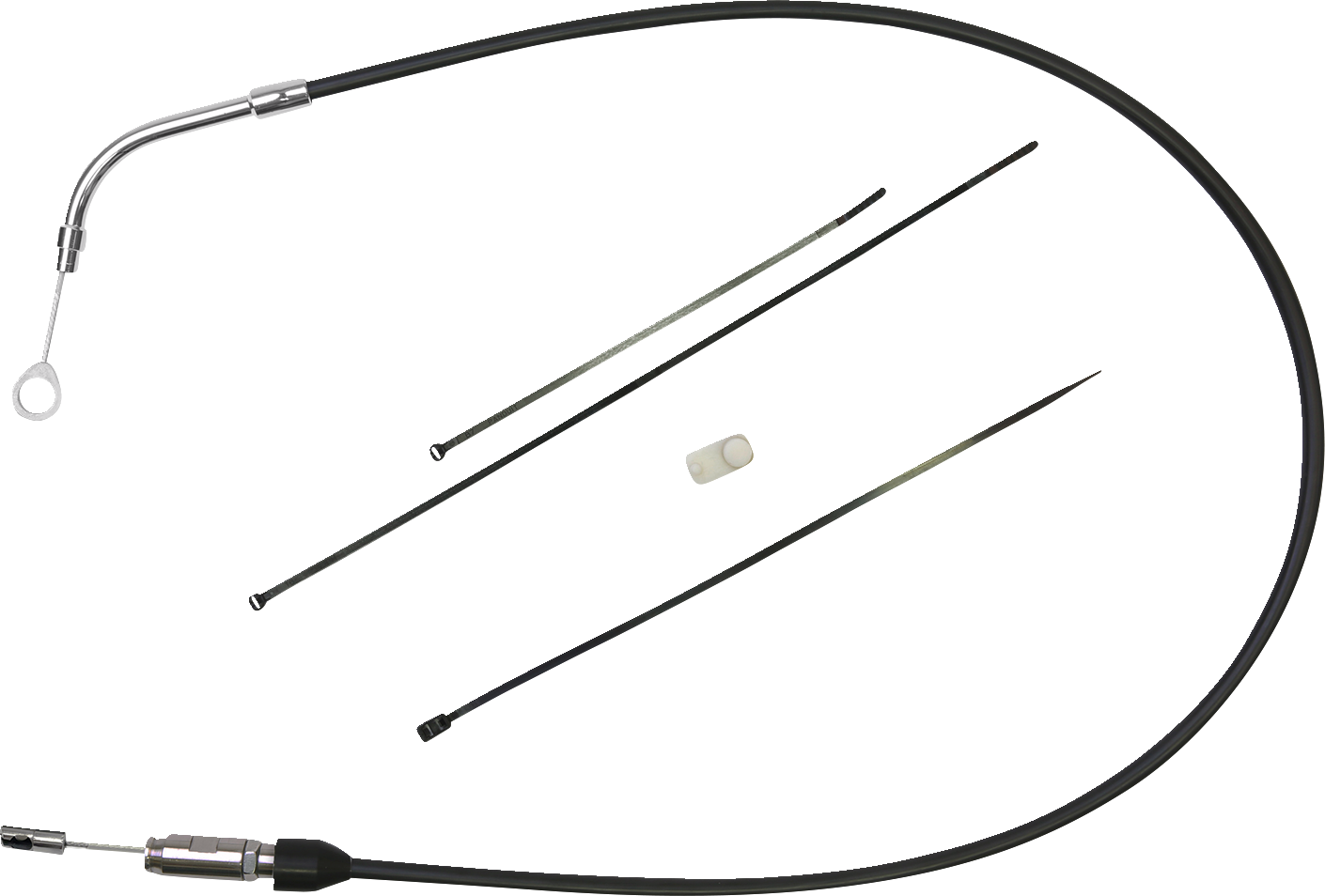 Quick Connect Clutch Cable - Upper - 49" - Black/Chrome