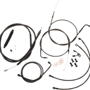 Handlebar Cable/Brake Line Kit - 15" - 17" Ape Hanger Handlebars - Midnight