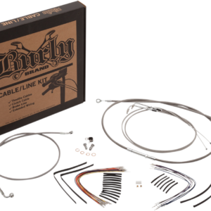 Handlebar Cable/Brake Line Kit - Complete - 13" Ape Hanger Handlebars - Stainless Steel