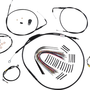 Control Kit - Early Touring Bikes - 15" Bagger Bar Handlebars - Black