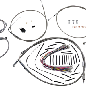 Control Kit - Early Touring Bikes - 13" Bagger Bar Handlebars - Stainless