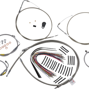 Control Kit - Early Touring Bikes - 15" Bagger Bar Handlebars - Stainless