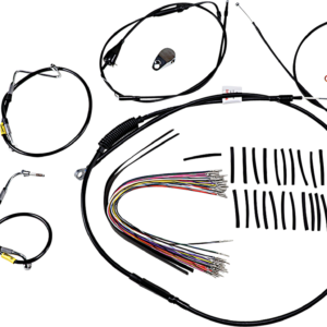 Control Kit - Early Touring Bikes - 13" Bagger Bar Handlebars - Black