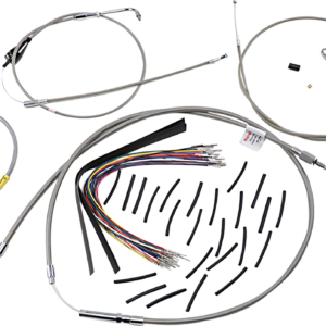 Control Kit - Early Touring Bikes - 13" Bagger Bar Handlebars - Stainless