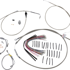 Control Kit - Early Touring Bikes - 15" Bagger Bar Handlebars - Stainless