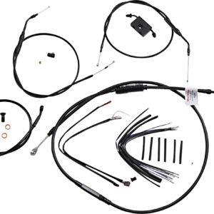 Extended Handlebar Cable and Brake Line Kit for Sportsters with ABS - 14" Ape Hanger Handlebars