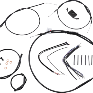 Extended Handlebar Cable and Brake Line Kit for Sportsters with ABS - 16" Ape Hanger Handlebars