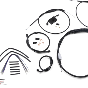 Extended Handlebar Cable and Brake Line Kit for Sportsters with ABS - 12" T-Bar Handlebars