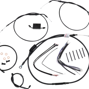 Extended Handlebar Cable and Brake Line Kit for Sportsters with ABS - 14" T-Bar Handlebars