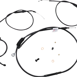 Extended Handlebar Cable and Brake Line Kit for Sportsters with ABS - Tracker/Scrambler Handlebars