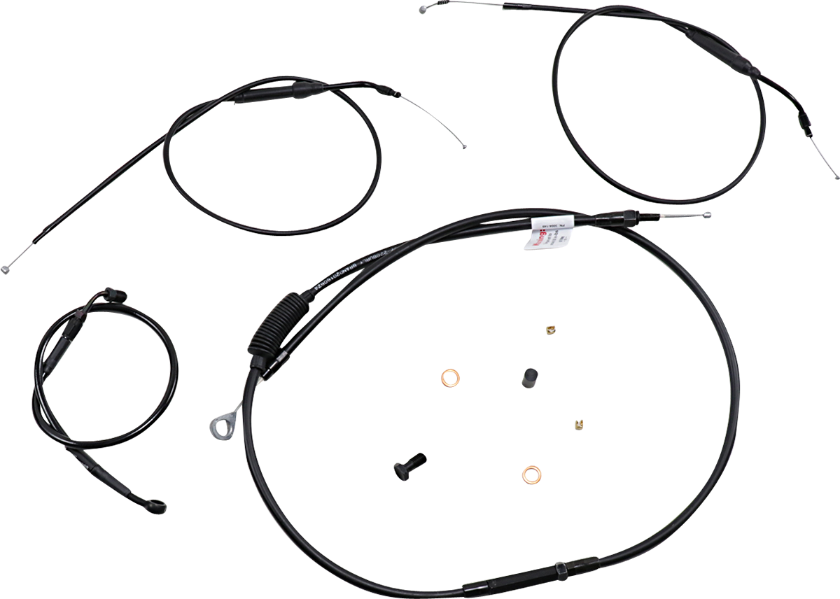 Extended Handlebar Cable and Brake Line Kit for Sportsters with ABS - Tracker/Scrambler Handlebars