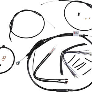 Extended Handlebar Cable and Brake Line Kit for Sportsters with ABS - 12" T-Bar Handlebars
