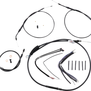 Extended Handlebar Cable and Brake Line Kit for Sportsters with ABS - 14" T-Bar Handlebars