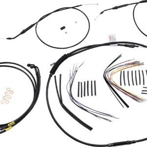 Cable Kit - Jail Bar - 14" Handlebars - Black Vinyl