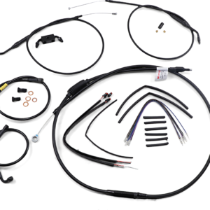 Cable Kit - Jail Bar - 12" Handlebars - Black Vinyl