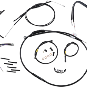 Cable Kit - Jail Bar - 14" Handlebars - Black Vinyl