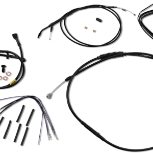 Handlebar Cable and Brake Line Kit for Wide Glide Gorilla Handlebars - 16"