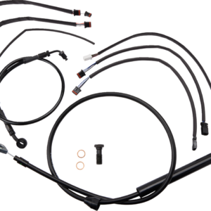 Cable Kit - Jail Bar - 14" Handlebars - Black Vinyl