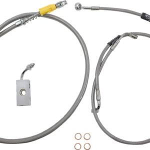 Handlebar Cable/Brake Line Kit - 15" - 17" Ape Hanger Handlebars - Stainless Steel