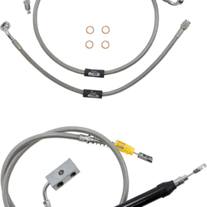 Handlebar Cable/Brake Line Kit - 18" - 20" Ape Hanger Handlebars - Stainless Steel