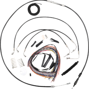 Handlebar Cable/Brake Line Kit - Quick Connect - Complete - 12" - 14" Handlebars - Black