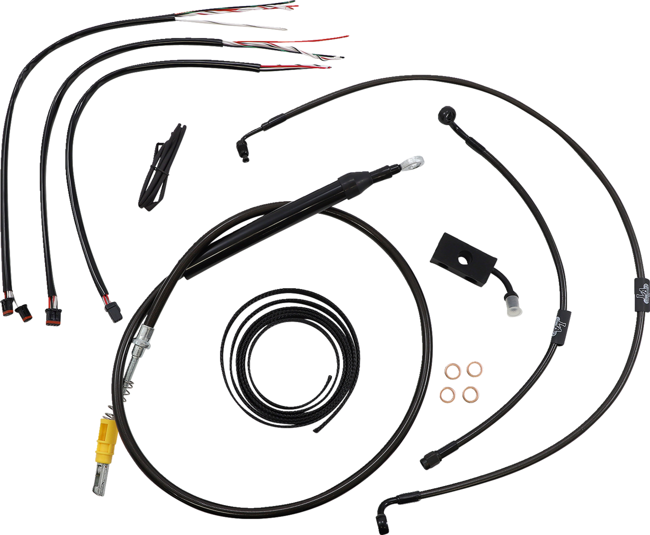 Handlebar Cable/Brake Line Kit - Quick Connect - Complete - 15" - 17" Handlebars - Midnight