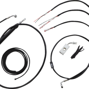 Handlebar Cable/Brake Line Kit - Quick Connect - Complete - 18" - 20" Handlebars - Black Vinyl