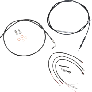 Handlebar Cable/Brake Line Kit - Quick Connect - Complete - 12" - 14" Handlebars - Black