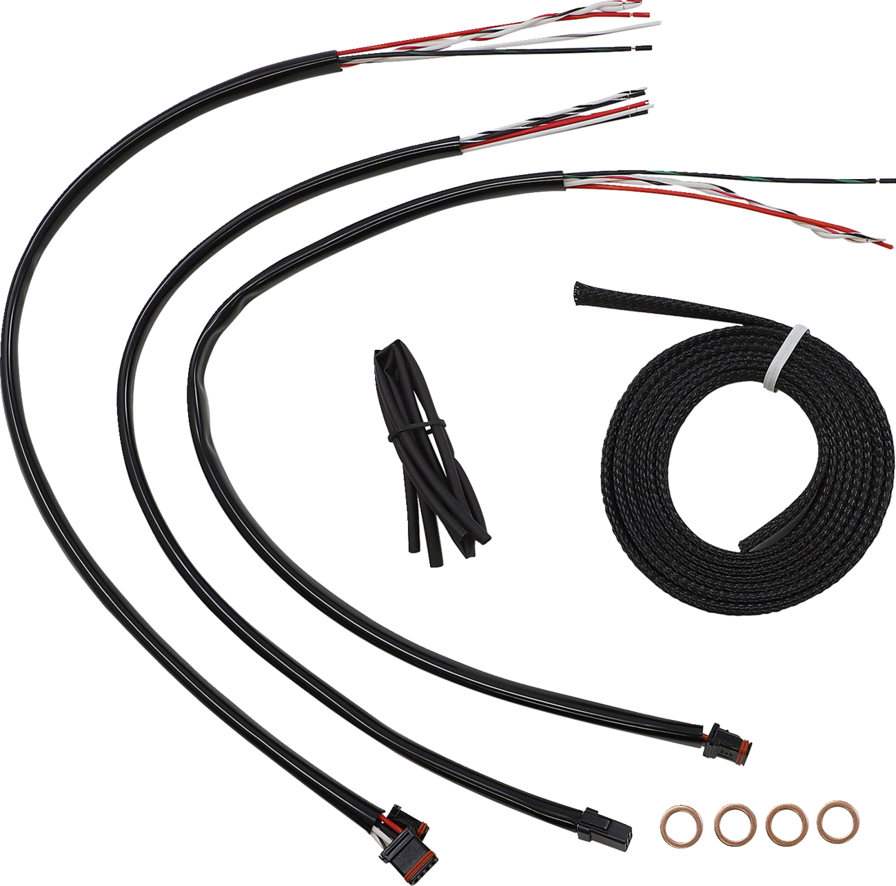 Handlebar Cable/Brake Line Kit - Quick Connect - Complete - 15" - 17" Handlebars - Black - Image 2