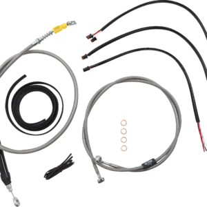 Handlebar Cable/Brake Line Kit - Quick Connect - Complete - 18" - 20" Handlebars - Stainless
