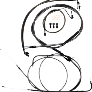 Handlebar Cable/Brake Line Kit - Quick Connect - Mini Ape Hangers - Midnight