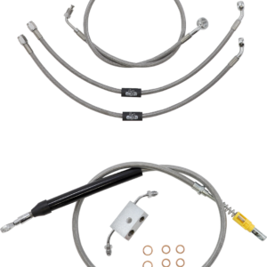 Handlebar Cable/Brake Line Kit - Quick Connect - 12" - 14" Ape Hanger Handlebars - Stainless Steel