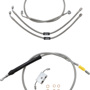 Handlebar Cable/Brake Line Kit - Quick Connect - 18" - 20" Ape Hanger Handlebars - Stainless Steel