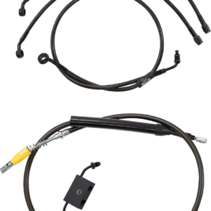 Handlebar Cable/Brake Line Kit - Quick Connect - 18" - 20" Ape Hanger Handlebars - Midnight