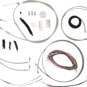 Handlebar Cable/Brake Line Kit - Quick Connect - Complete - Mini Handlebars - Stainless