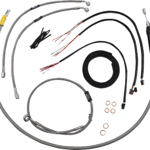 Handlebar Cable/Brake Line Kit - Quick Connect - Complete - 12" - 14" Handlebars - Stainless
