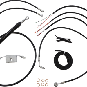 Handlebar Cable/Brake Line Kit - Quick Connect - Complete - 12" - 14" Handlebars - Black