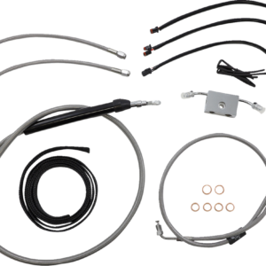 Handlebar Cable/Brake Line Kit - Quick Connect - Complete - 15" - 17" Handlebars - Stainless