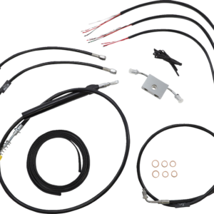 Handlebar Cable/Brake Line Kit - Quick Connect - Complete - 15" - 17" Handlebars - Black