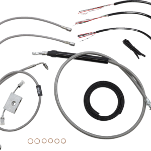 Handlebar Cable/Brake Line Kit - Quick Connect - Complete - 18" - 20" Handlebars - Stainless