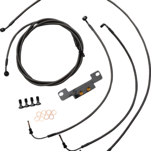 Handlebar Cable/Brake Line Kit - Stock Ape Hanger Handlebars - Midnight