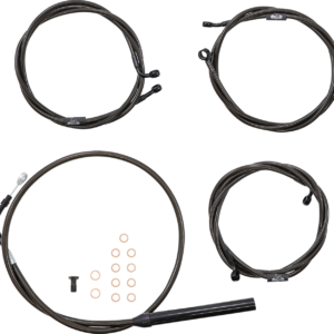 Handlebar Cable/Brake Line Kit - 12" - 14" Ape Hanger Handlebars - Midnight