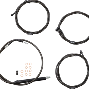Handlebar Cable/Brake Line Kit - 15" - 17" Ape Hanger Handlebars - Midnight