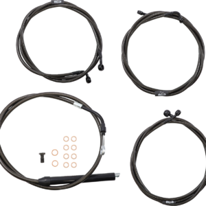 Handlebar Cable/Brake Line Kit - 18" - 20" Ape Hanger Handlebars - Midnight