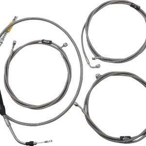 Handlebar Cable/Brake Line Kit - 12" - 14" Ape Hanger Handlebars - Stainless Steel
