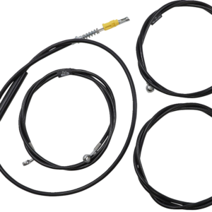 Handlebar Cable/Brake Line Kit - 18" - 20" Ape Hanger Handlebars - Black Vinyl