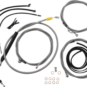 Handlebar Cable/Brake Line Kit - Complete - 15" - 17" Handlebars - Stainless