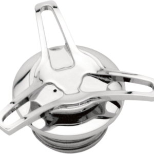 Gas Cap - Vented - Tri-Spoke - Chrome